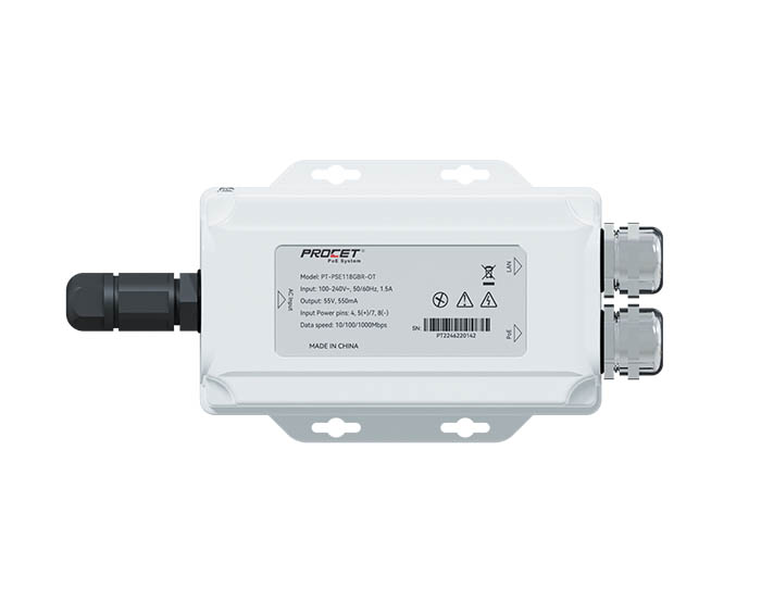Procet PT-PSE118GBR-OT-10 Outdoor POE Injector
